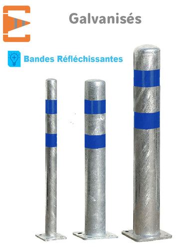 Poteaux de Protection Galva bandes Bleues