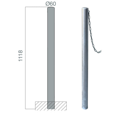 poteaux chaines carrefour 60