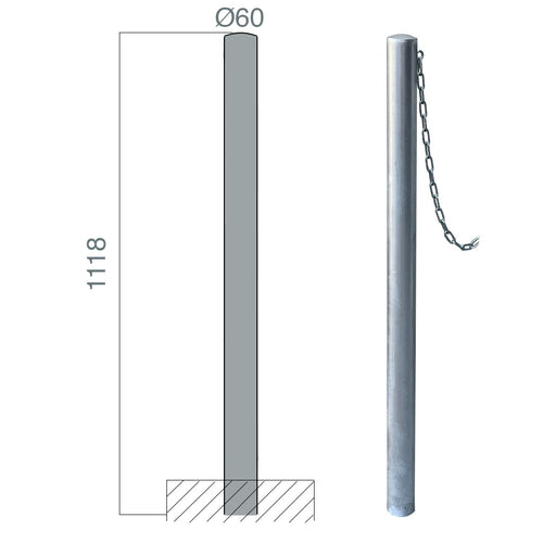 poteaux chaines carrefour 60