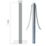 poteaux chaines carrefour 76