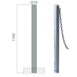 poteaux chaines carrefour 76