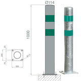 Poteaux de Protection Galva bandes Vertes