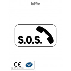 Panonceau Poste d'Appel d'Urgence M9e