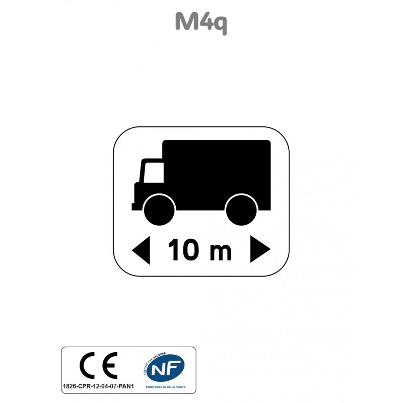 Panonceau Longueur Poids Lourds M4q