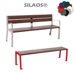 Banc Public Acier Plastique recyclé Silaos®