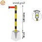 Poteau à sceller Noir/Jaune sangle 2, 3, 4 et 5 mètres evoLys2