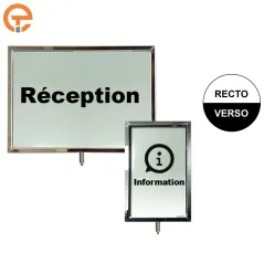 Panneau porte affiche A4 et A3 inox