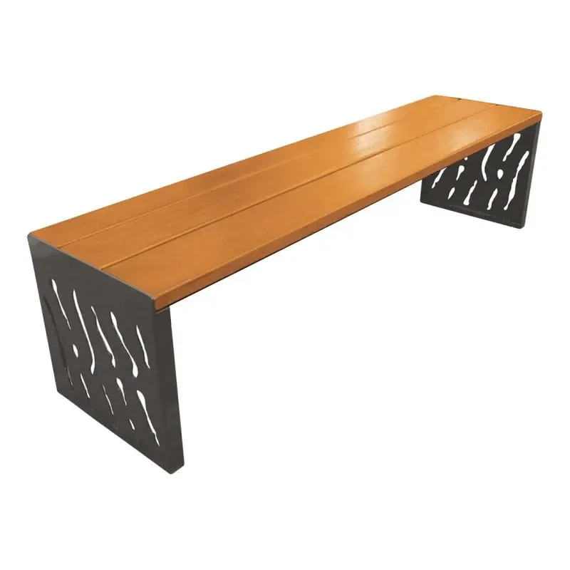 Banc Public Acier Bois Venise