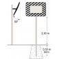 Poteau 76 mm Hauteur 4 mètres