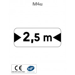 Panonceau Véhicule Largeur Maxi M4u