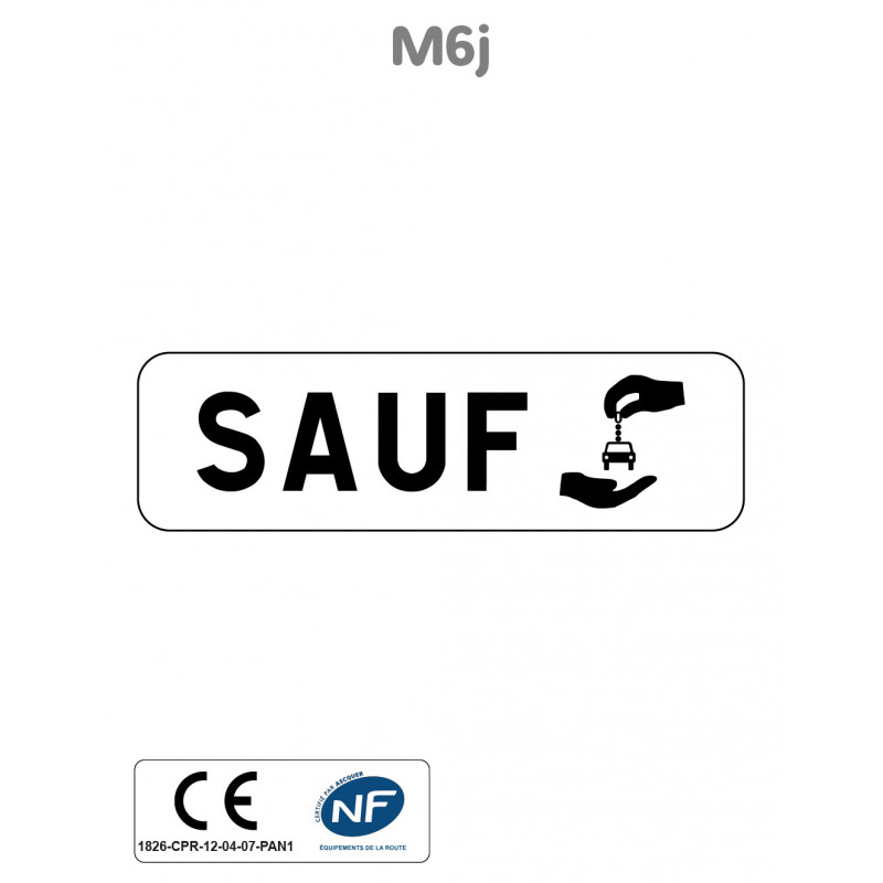 Panonceau Stationnement Réservé aux Véhicules label Autopartage - M6j