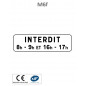Panonceau Stationnement Interdit avec Horaires M6f