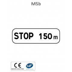 Panonceau Stop avec Distance M5b