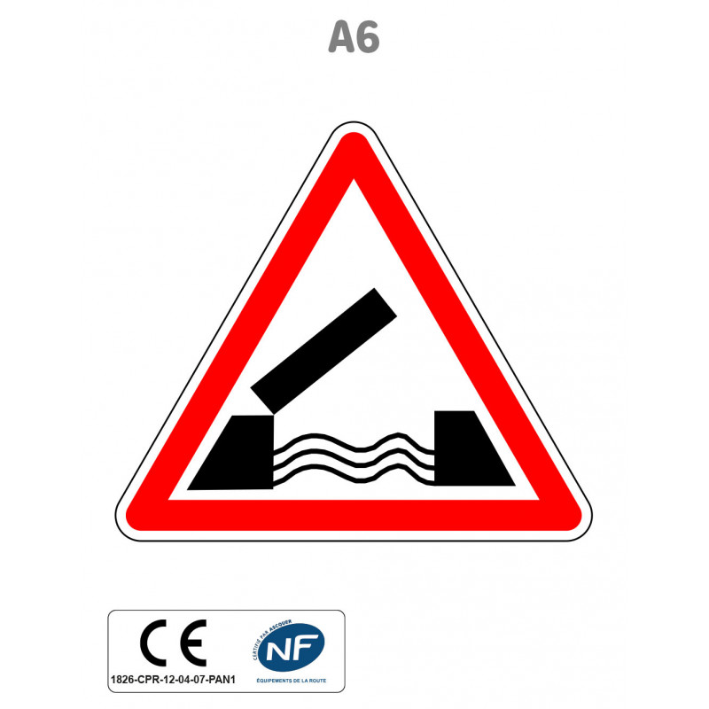 Panneau A6 Pont mobile
