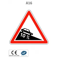 Panneau A16 Descente dangereuse