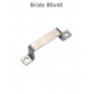 Brides de fixation pour poteau 80 x 40 mm