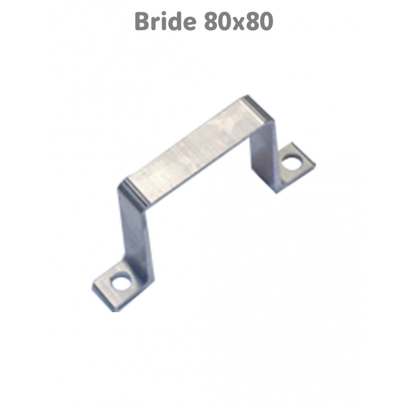 Brides de fixation pour poteau 80 x 80 mm