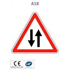 Panneau A18 Circulation dans les deux sens