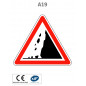 Panneau A19 Risque de chute de pierres