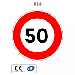 Panneau B14 Limitation de vitesse