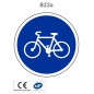 Panneau B22a Piste ou bande cyclable obligatoire