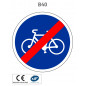 Panneau B40 Fin de piste ou bande cyclable obligatoire