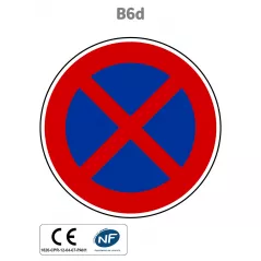 Panneau B6d Arrêt et stationnement interdits