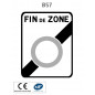 Panneau B57 Fin de zone de circulation restreinte