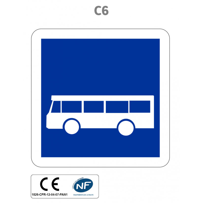 Panneau C6 Arrêt d’autobus