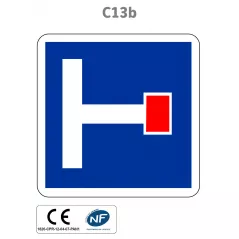 Panneau C13b Pré-indication d'une Impasse ou Voie sans issue