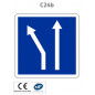 Panneau C24b.ex1 Affectation de voies