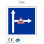 Panneau C24c.ex1 Affectation de voies