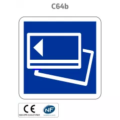 Panneau C64b Paiement par carte bancaire