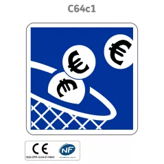 Panneau C64c1 Paiement par pièces de monnaie