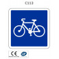 Panneau C113 Piste ou bande cyclable conseillée