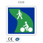 Panneau C115 Voie verte Piétons et véhicules non motorisés