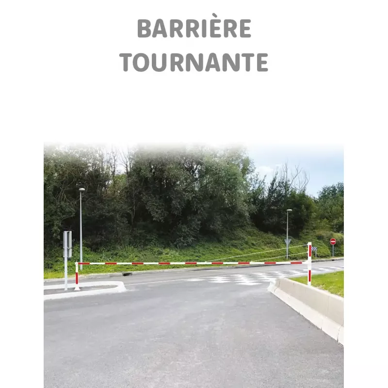 Barrière tournante longueur réglable de 6,05 à 10 mètres