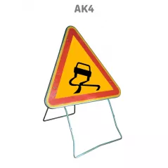 Panneau Temporaire Mobile AK4 Chaussée glissante