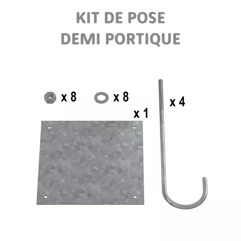 Kit de pose demi portiques tournants