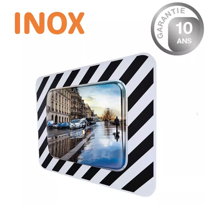 Miroir routier inox conforme agglomération