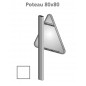 Poteau de signalisation carré 80 x 80 mm à platine