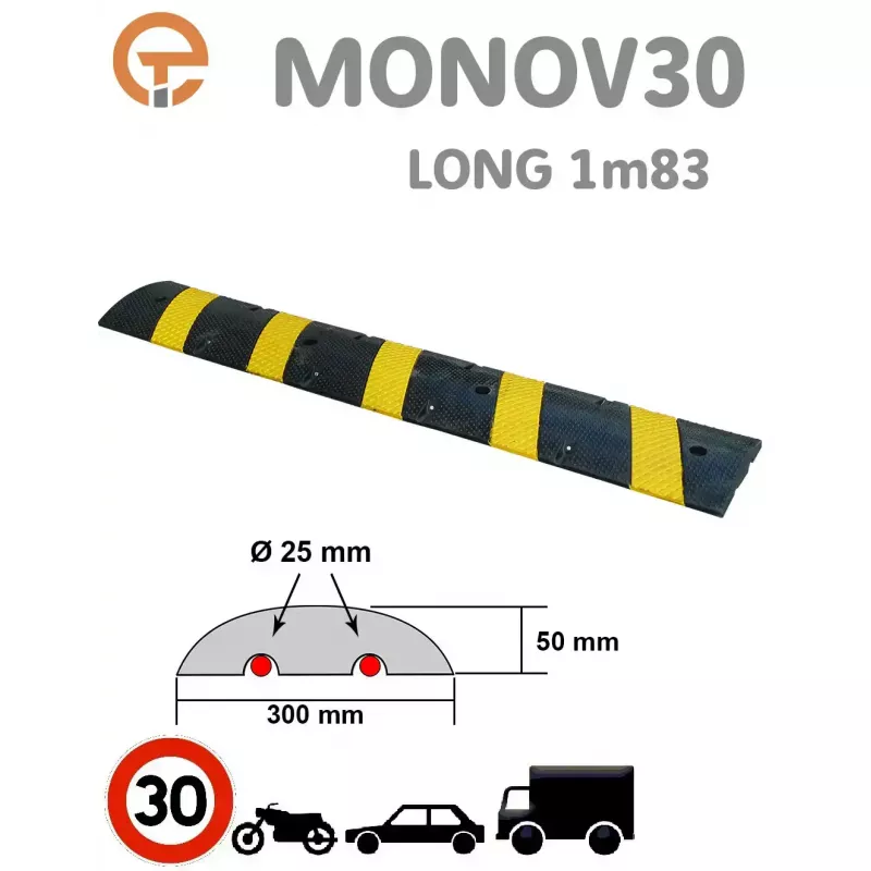 Ralentisseur monobloc 50 mm MONO-V30