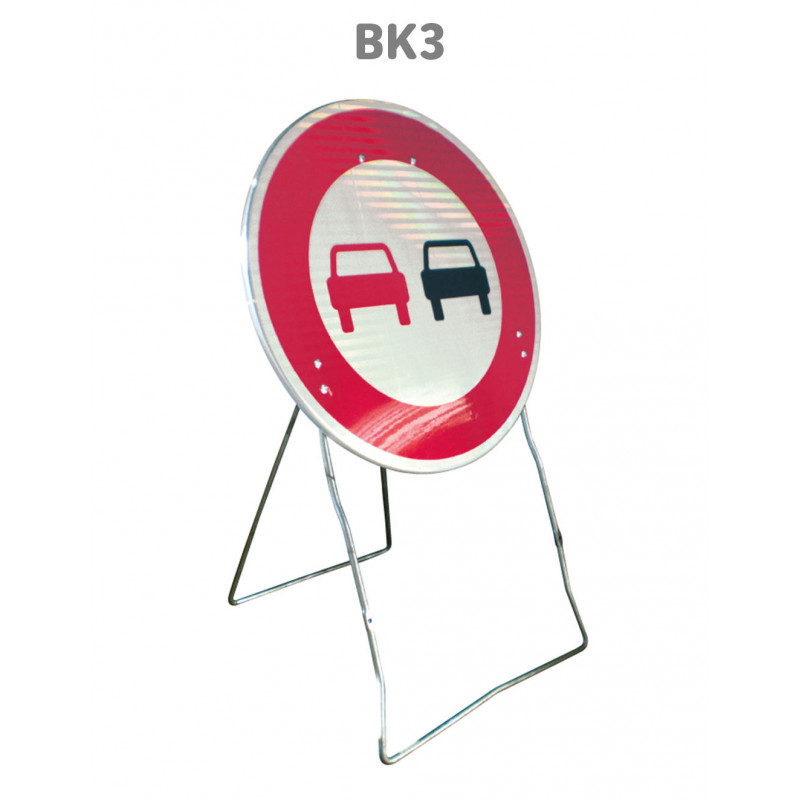 Panneau Temporaire Mobile BK3 Interdiction de dépasser
