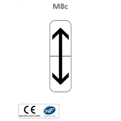 Panonceau section de stationnement de part et d'autre M8c