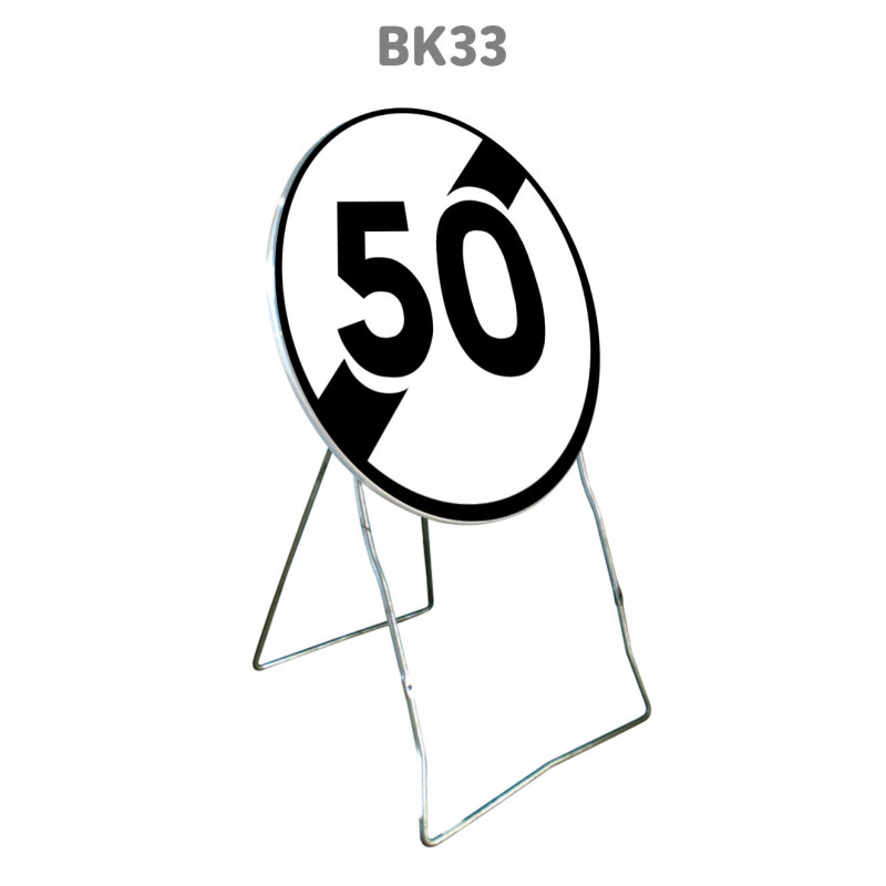 Panneau Temporaire Mobile BK33 Fin de limitation de vitesse