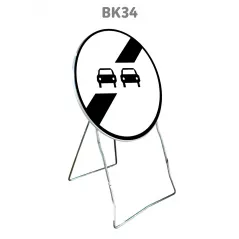 Panneau Temporaire Mobile BK34 Fin d'interdiction de dépasser