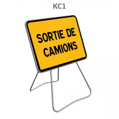 Panneau Temporaire KC1 Sortie de camions
