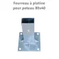 Fourreau à platine pour poteau de signalisation 80 x 40 mm