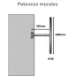 Potence murale pour panneau de signalisation