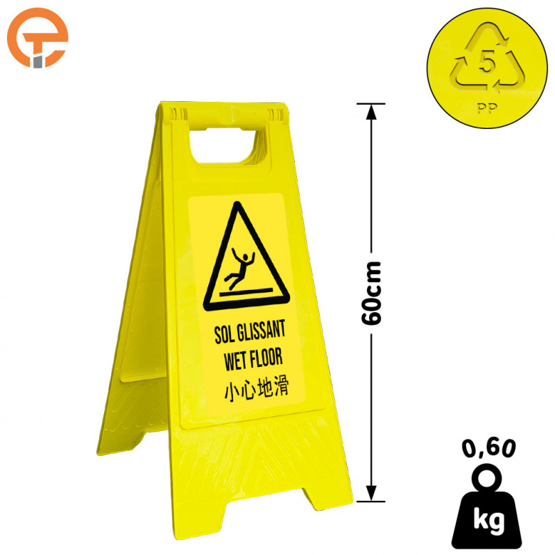 Chevalet de signalisation Wet Floor